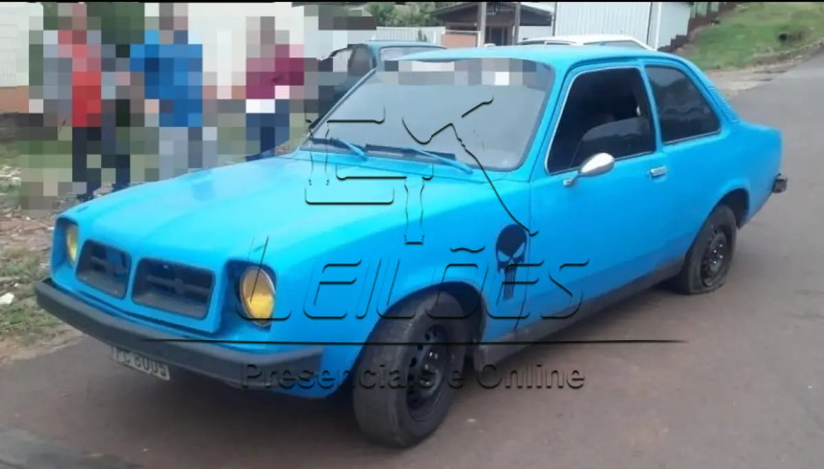 LOTE 11 - GM Chevette 1978, cor azul, emplacado em Carazinho.