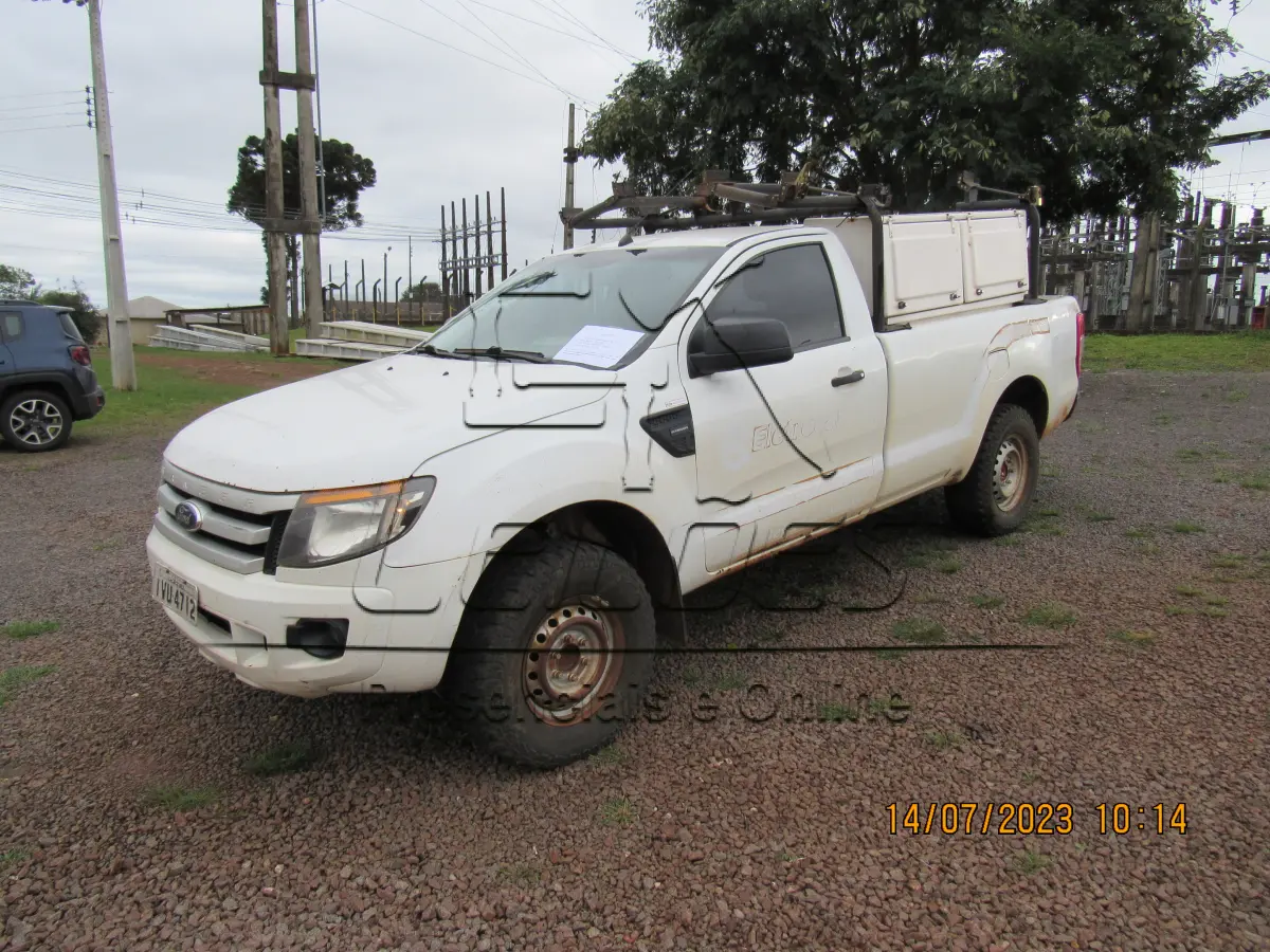 LOTE 003 - Caminhonete Ranger XLS CS2, 2.5, Flex, cor branca, ano/modelo 2014/2014, carroceria aberta,