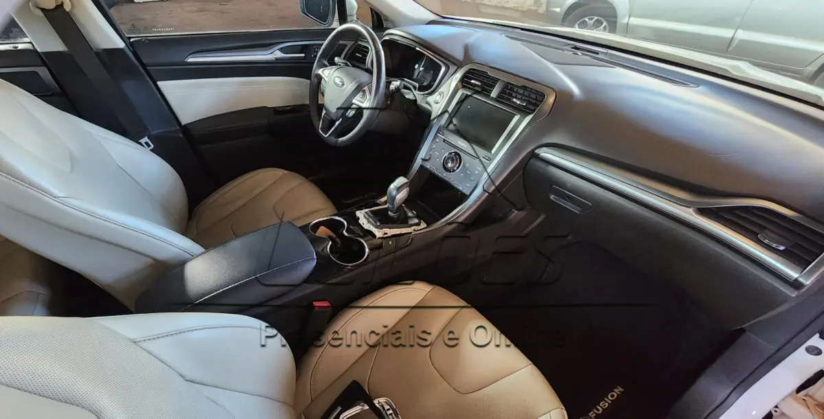 LOTE 003 - Ford Fusion AWD GTDI Titanium, ano/modelo 2015/2015, cor branca