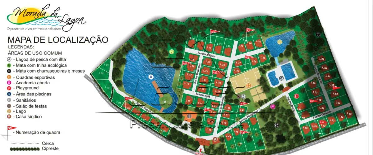 LOTE ÚNICO - Lote nº 40 da quadra 39, com 300,43m² de área privativa, situado no Condomínio Morada da Lagoa, em Lagoa dos Três Cantos/RS