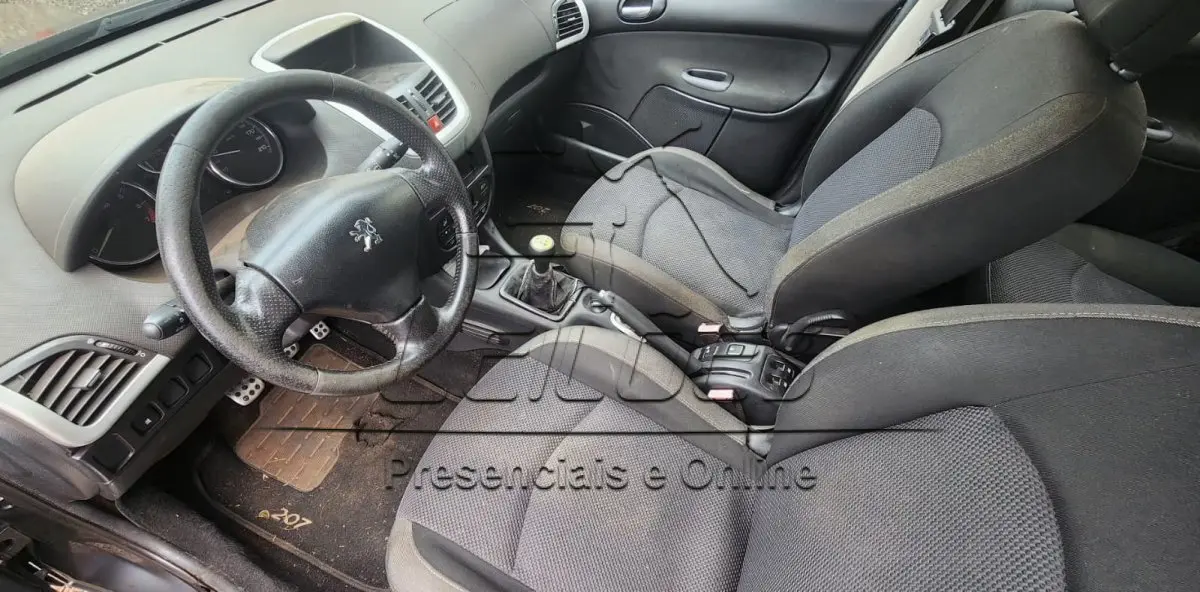 LOTE 002 - PEUGEOT/207HB XS, 2008/2009, completo, cor cinza, motorização à álcool/gasolina e com 113cv de potência
