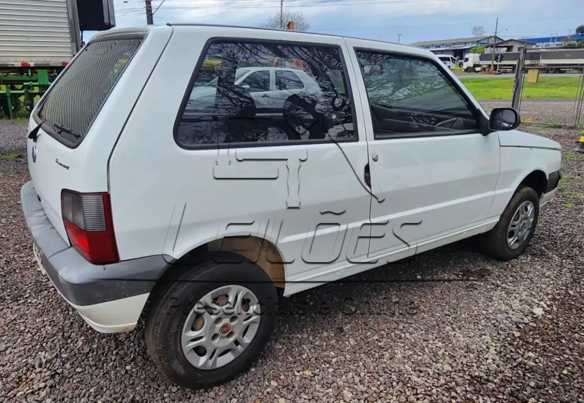 LOTE 874 - Automóvel FIAT/UNO MILLE ECONOMY, ano/modelo 2012/2013, cor branca, 2 portas