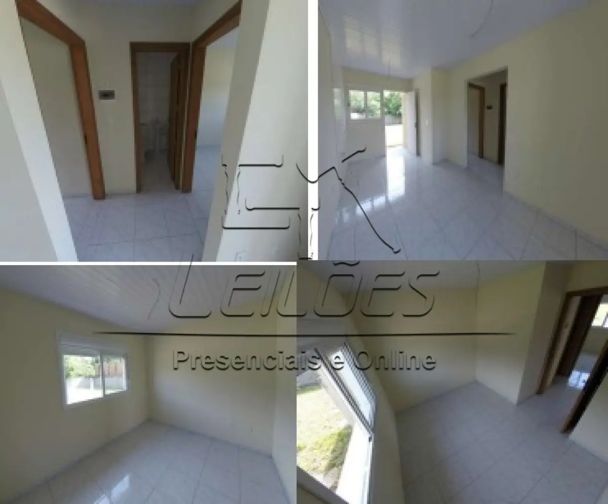 LOTE 018 - Casa de alvenaria sob nº 441-B, geminada, com a área construída de 43,48m²,  situada na Rua Vítor Mateus Teixeira, Vila Três Marias, em Esteio/RS. Matrícula nº 20.814