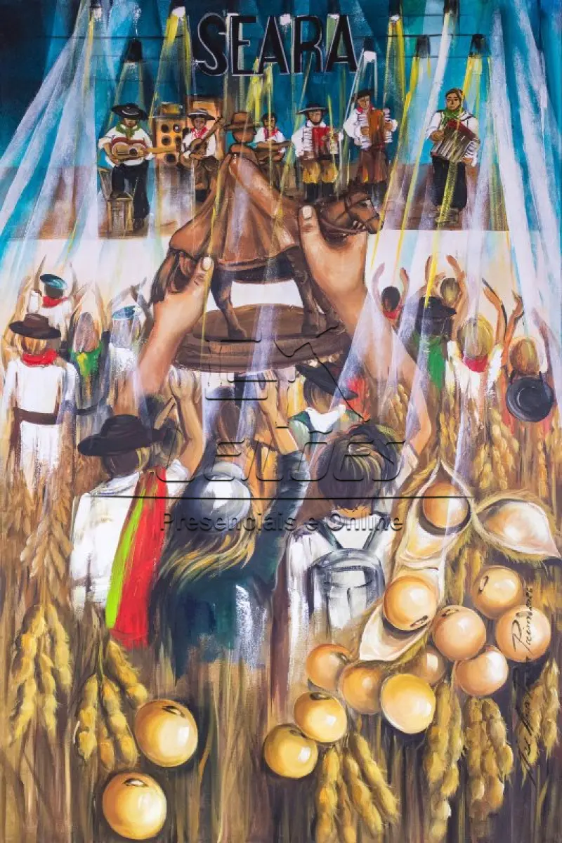 Foto de OBRA DE ARTE DA 25ª SEARA DA CANÇÃO GAÚCHA * ARTISTA PLÁSTICA: ILSE ANA...