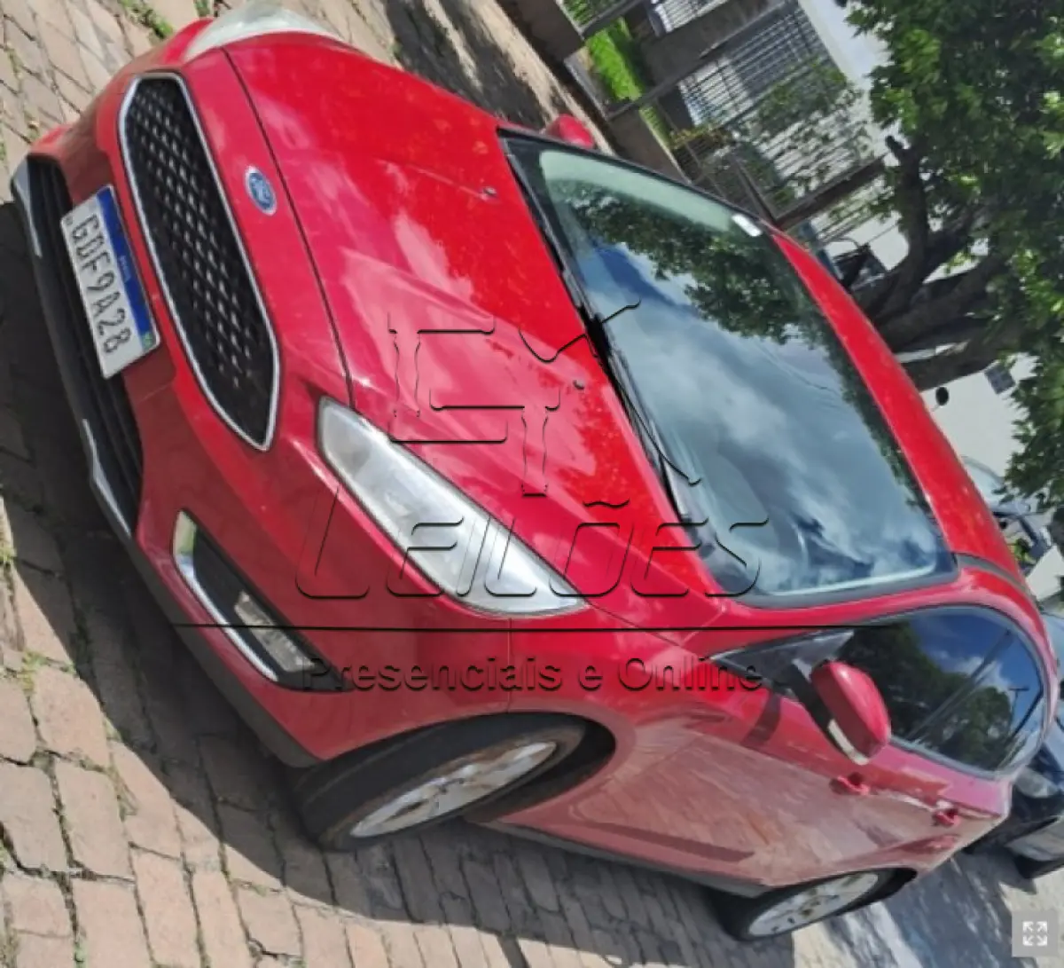 LOTE 001 - Automóvel FORD FOCUS SE, 1.6, ano/modelo 2016/2016, cor vermelha