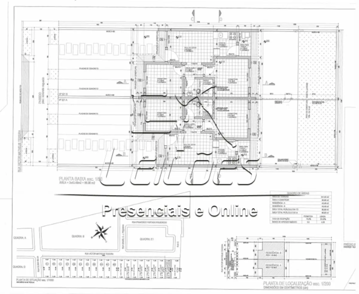 LOTE 009 - Casa de alvenaria sob nº 401-A, geminada, com a área construída de 43,48m²,  situada na Rua Vítor Mateus Teixeira, Vila Três Marias, em Esteio/RS. Matrícula nº 20.812