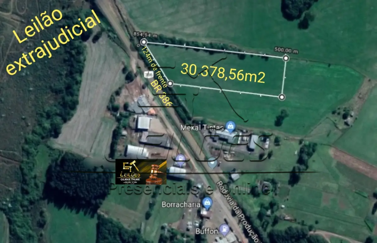 LOTE 03 - Terreno de 30.378,56m² na BR 386 em Carazinho