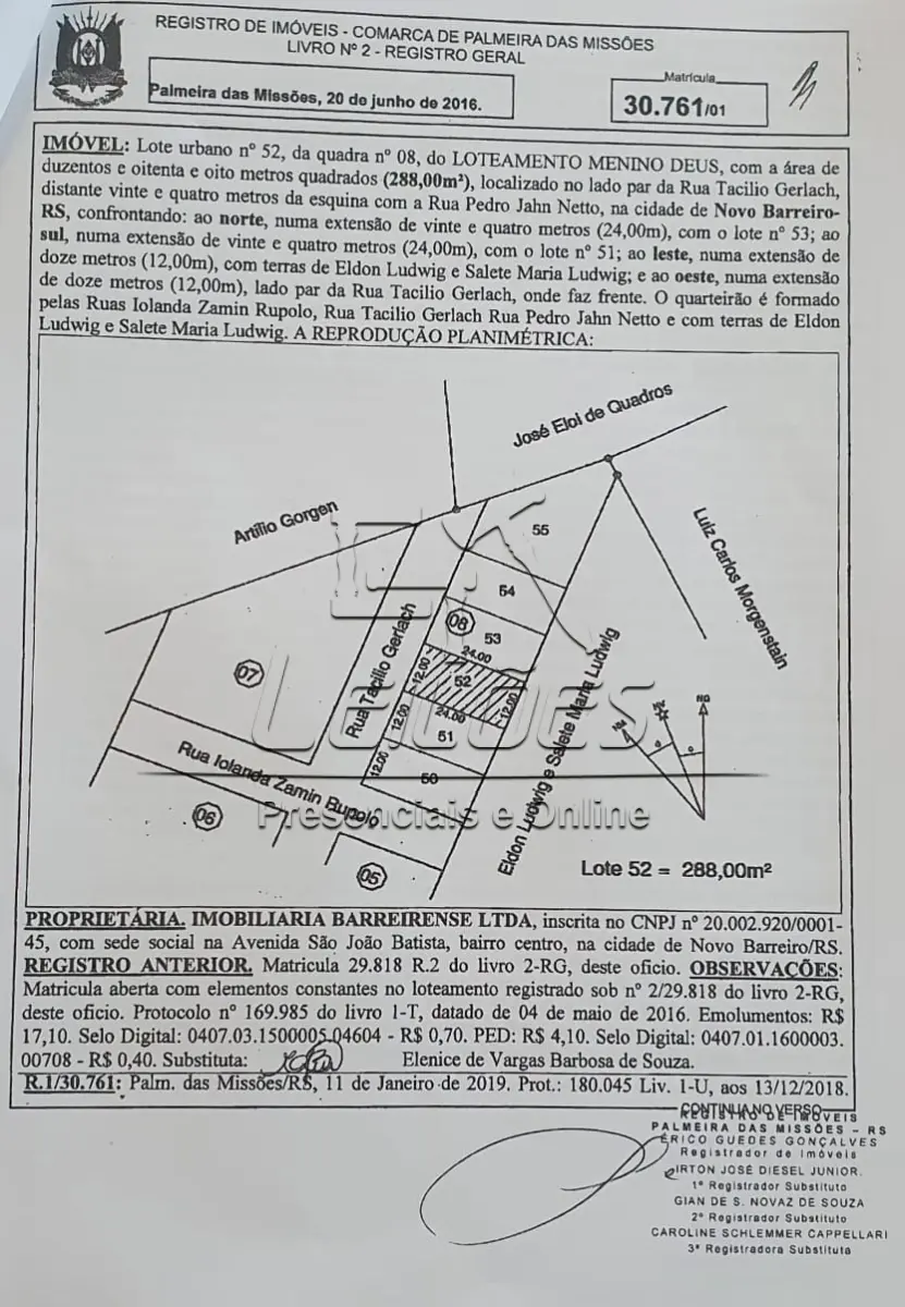 LOTE  - Terreno em Novo Barreiro
