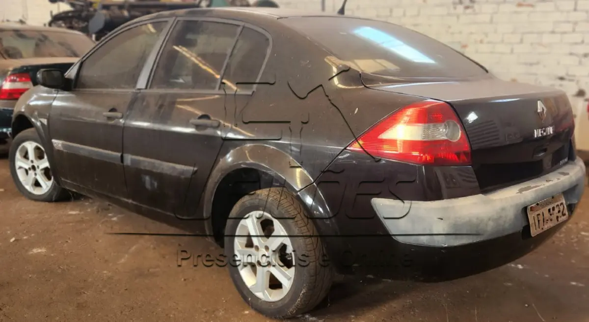 LOTE 009 - RENAULT/MEGANE SD EXP 20A, ano/modelo 2008/2008, cor preta, à gasolina