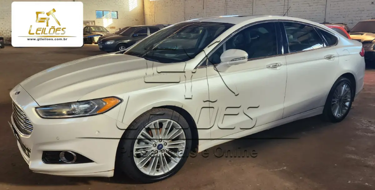LOTE 003 - Ford Fusion AWD GTDI Titanium, ano/modelo 2015/2015, cor branca
