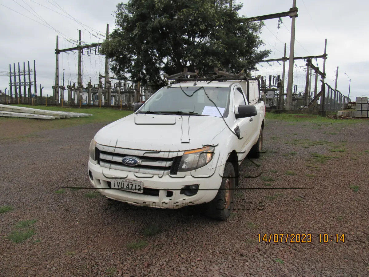 LOTE 003 - Caminhonete Ranger XLS CS2, 2.5, Flex, cor branca, ano/modelo 2014/2014, carroceria aberta,