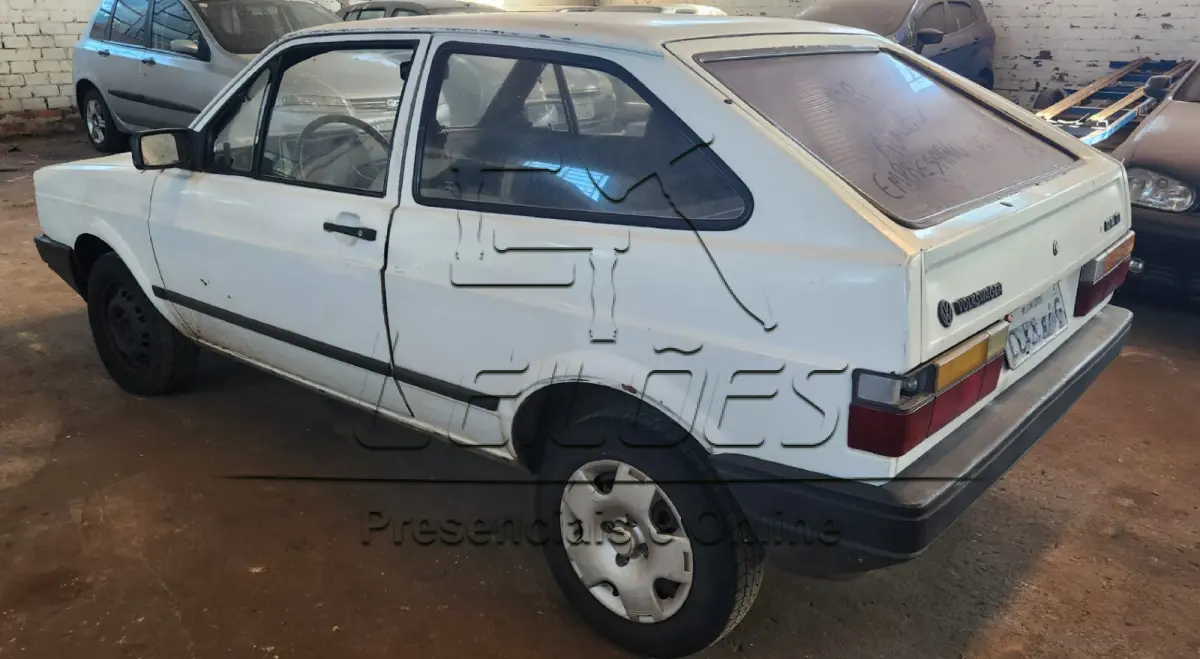 LOTE 007 - VW GOL CL, ano/modelo 1990/1990, cor branca