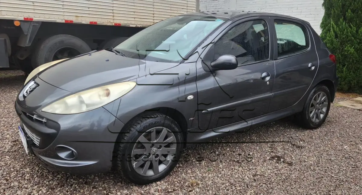 LOTE 002 - PEUGEOT/207HB XS, 2008/2009, completo, cor cinza, motorização à álcool/gasolina e com 113cv de potência