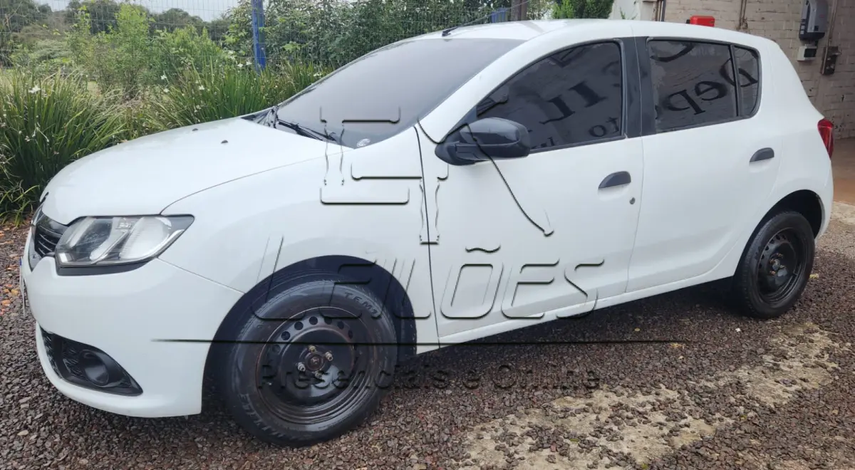 LOTE 001 - RENAULT SANDERO AUTH 10, ano/modelo 2017/2018, cor branca, completo.
