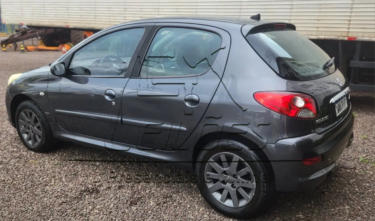 LOTE 002 - PEUGEOT/207HB XS, 2008/2009, completo, cor cinza, motorização à álcool/gasolina e com 113cv de potência