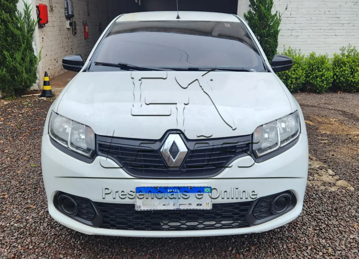 LOTE 001 - RENAULT SANDERO AUTH 10, ano/modelo 2017/2018, cor branca, completo.