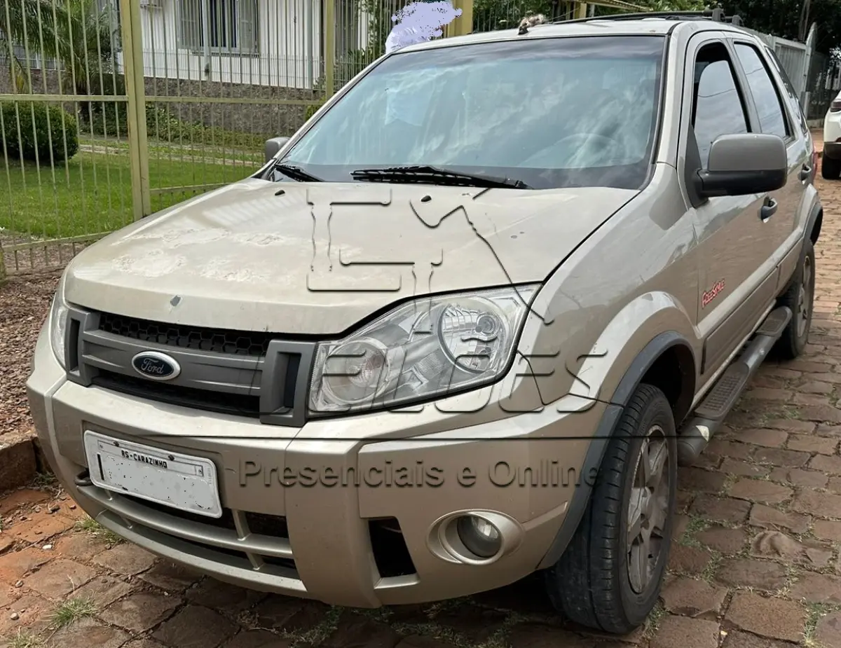 LOTE 003 - FORD ECOSPORT XLT 1.6 FLEX, ano/modelo 2008/208, cor prata, emplacada em Carazinho