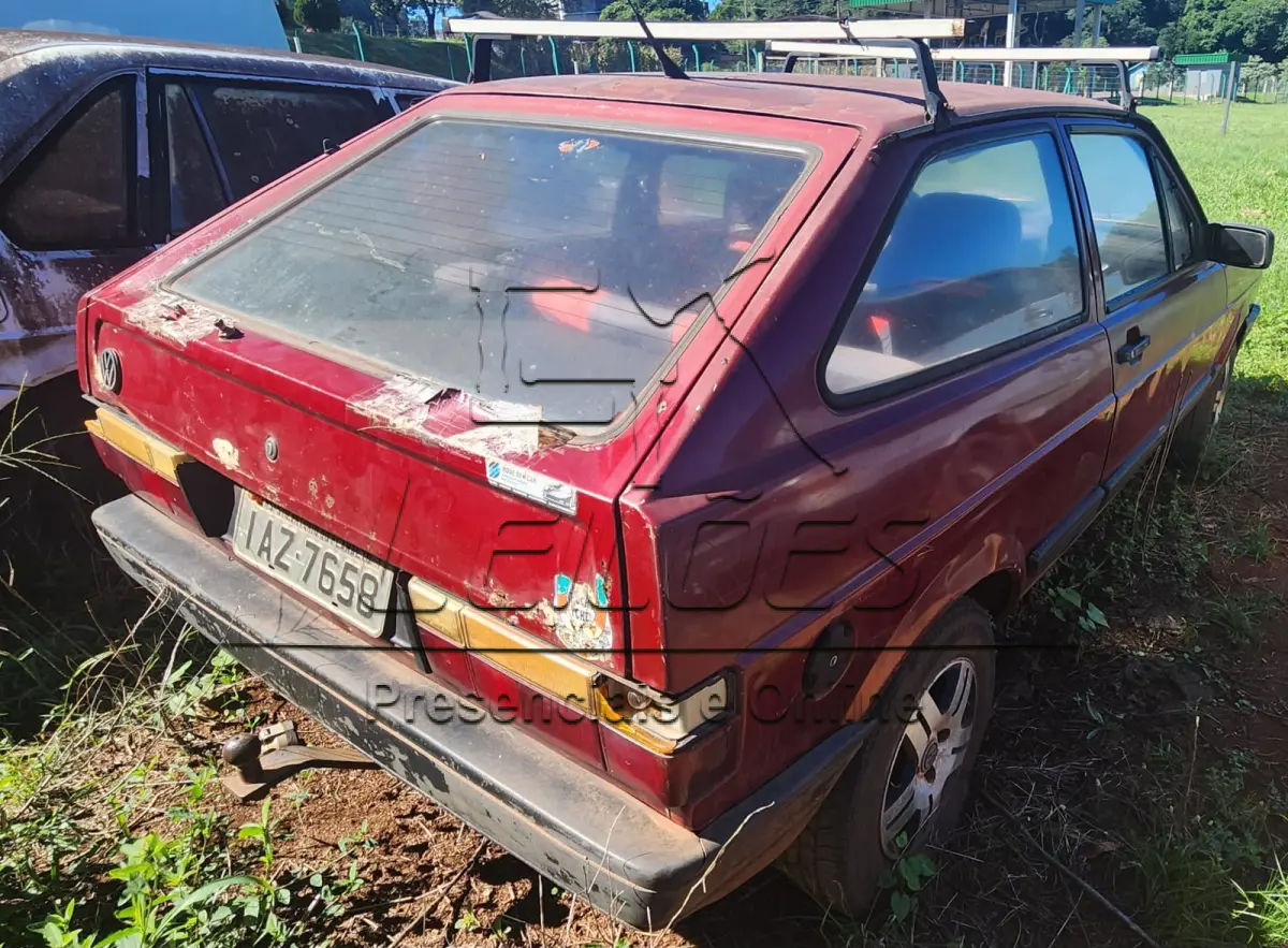 LOTE 004 - VW/GOL GL, ano/modelo 1990/1990, cor vermelha