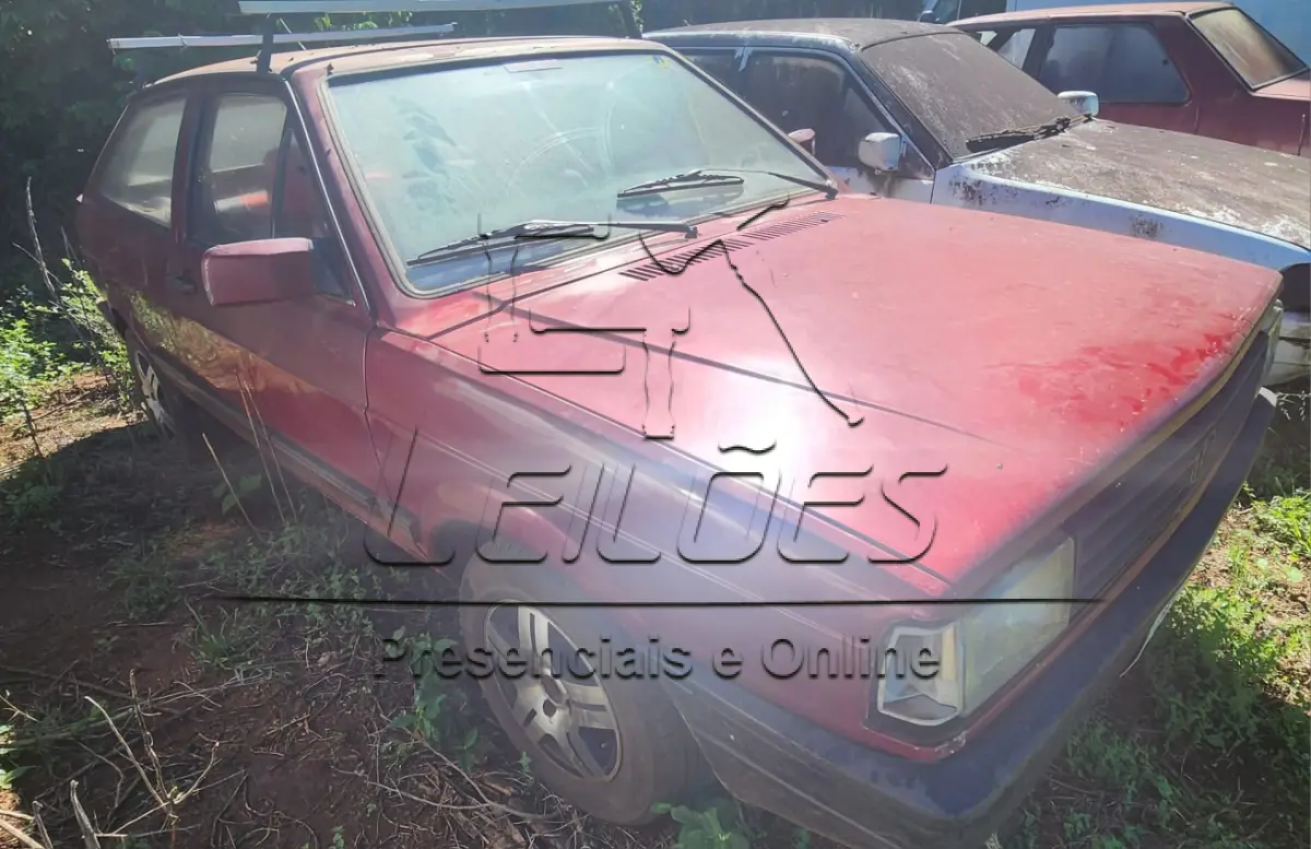 LOTE 004 - VW/GOL GL, ano/modelo 1990/1990, cor vermelha