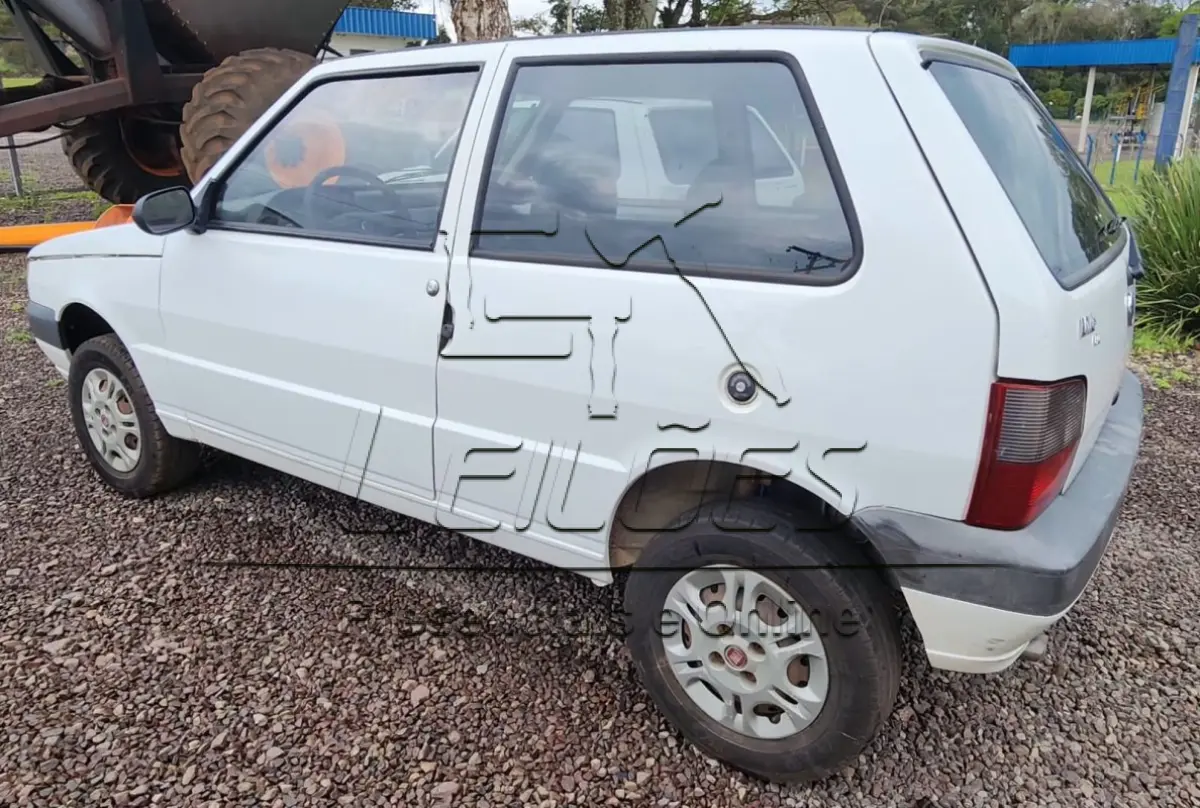 LOTE 874 - Automóvel FIAT/UNO MILLE ECONOMY, ano/modelo 2012/2013, cor branca, 2 portas