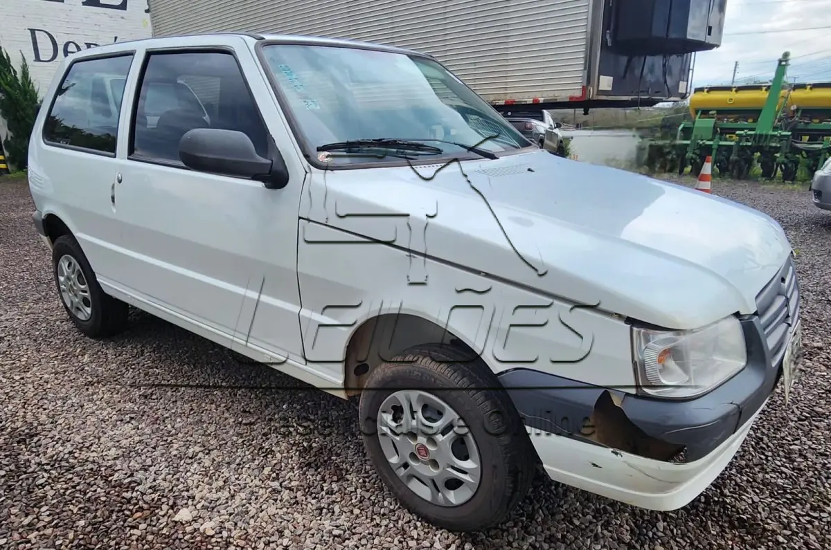 LOTE 874 - Automóvel FIAT/UNO MILLE ECONOMY, ano/modelo 2012/2013, cor branca, 2 portas