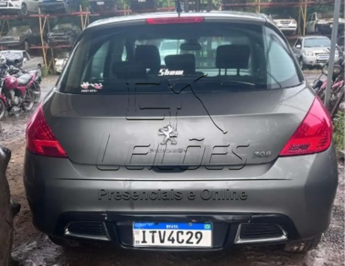 LOTE 001 - Automóvel PEUGETO 308 ALLURE 2.0 FELX 16V, ano/modelo 2012/2013
