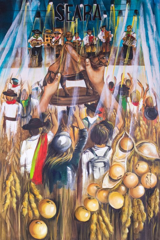 OBRA DE ARTE DA 25ª SEARA DA CANÇÃO GAÚCHA * ARTISTA PLÁSTICA: ILSE ANA...
