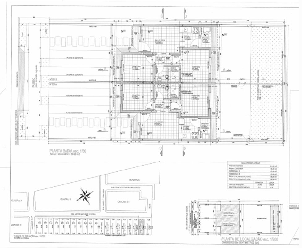 Casa De Alvenaria Sob Nº 531-a, Em Construção, Geminada, Com A Área Construída De 43,48m², Situada Na Rua Vítor Mateus Teixeira, Vila Três Marias, Em Esteio/rs. Matrícula Nº 29.063, localizado em Esteio - RS, bairro Vila Três Marias